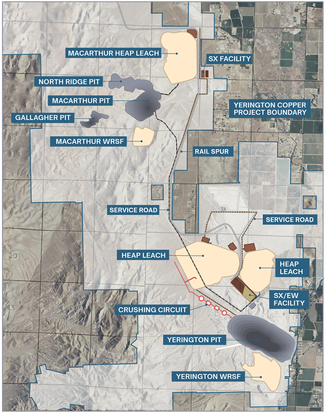 Yerington Copper Project Map